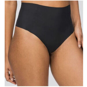 Nancy Ganz Women's Black Solid Body Light Thong Panty Size S 11558
